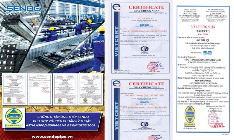 Chứng nhận chất lượng sản phẩm hộp Sendo Việt Nhật