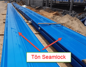 Báo giá tôn cán sóng seamlock nguyên liệu khổ 598, khổ 600 cán sóng seamock thành khổ hữu dụng 500