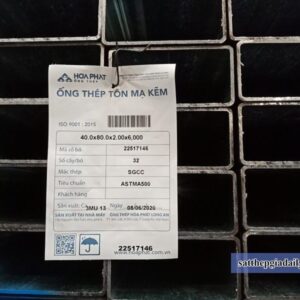 Sản phẩm thép hộp 40x80