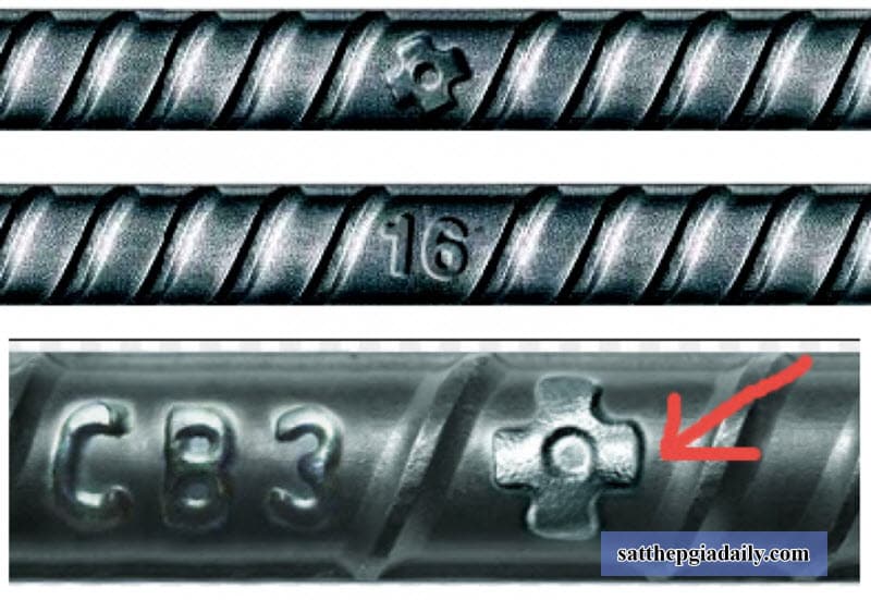 Ký hiệu trên cây thép vằn Việt Nhật