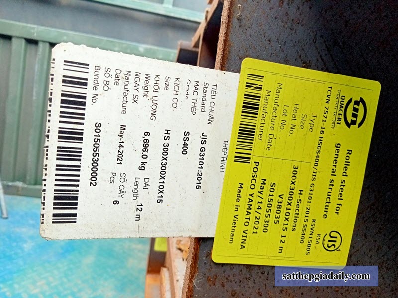 Mác thép Posco VIna tiêu chuẩn