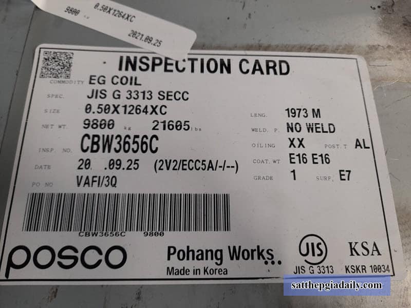 Tấm thép Posco 