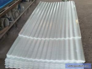 Tôn nhựa lấy sáng 11 sóng, 15 sóng trắng trong